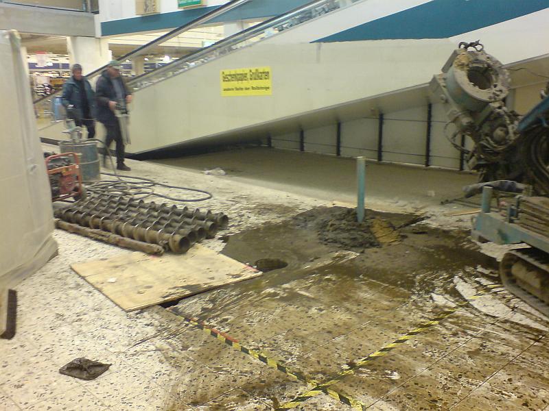 Bohrungen im Kaufhaus